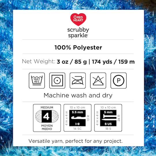 3 Pack Red Heart® Scrubby Sparkle™ Yarn